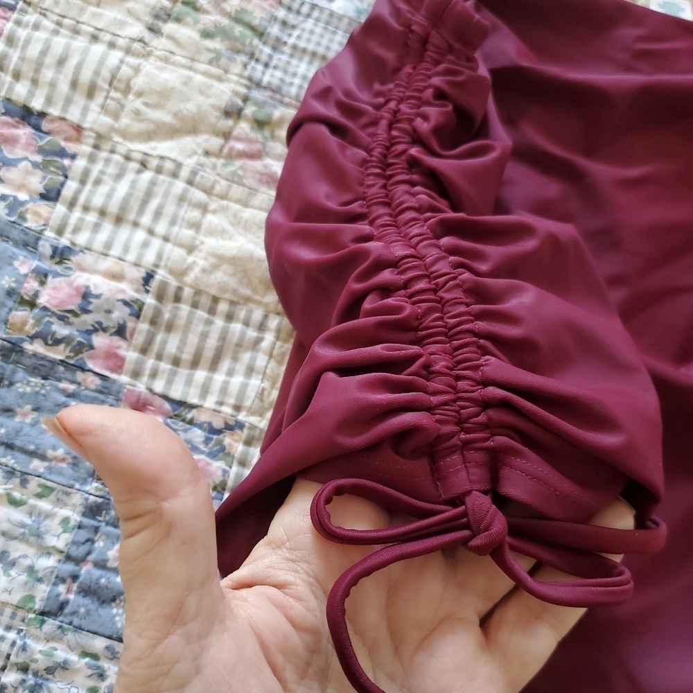 Coastal Blue burgundy Swim bottom
